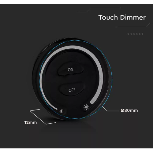 Dimmer digital negru, V-TAC