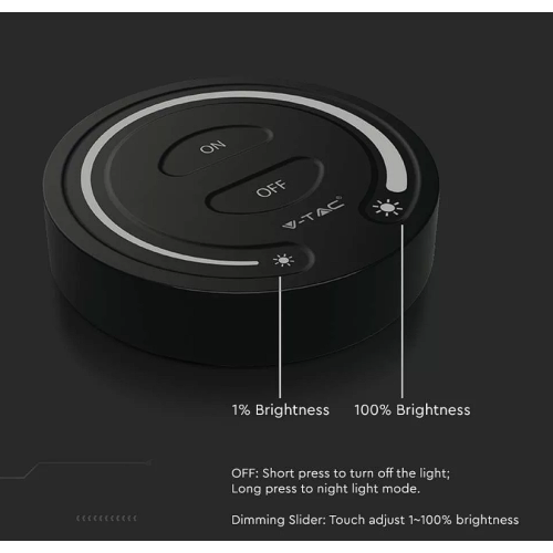 Dimmer digital negru, V-TAC