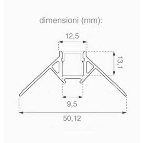 Profil aluminiu rigips colt exterior 2m, V-TAC
