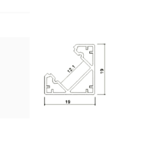 Profil aluminiu PT 2m colt 19x19, V-TAC