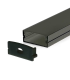Profil aluminiu PT 2m 23.5x10 negru, V-TAC