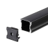 Profil aluminiu PT 2m 17.2x14.4 negru, V-TAC