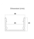 Profil aluminiu PT 2m 30x20, V-TAC