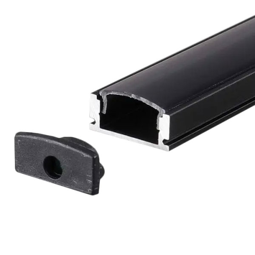 Profil aluminiu PT 2m 17.4x7 negru, V-TAC