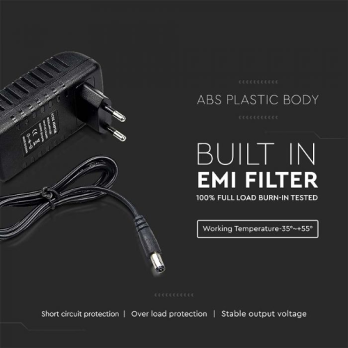 Transformator LED IP44 30W 2.5A, V-TAC