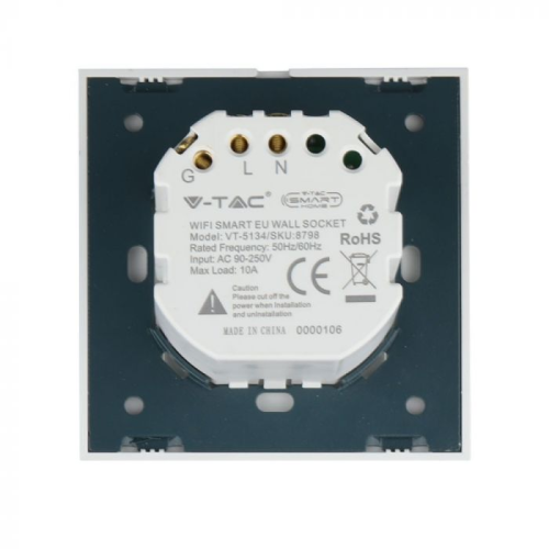 Adaptor priza tripla 16A alba, V-TAC