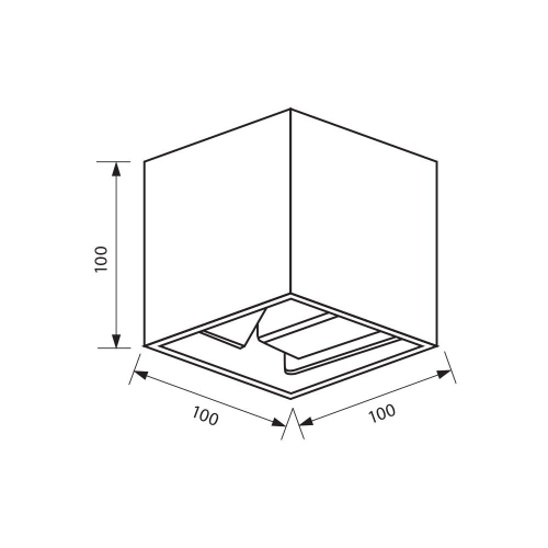 Aplica LED Stark 2x3W sq, Vivalux