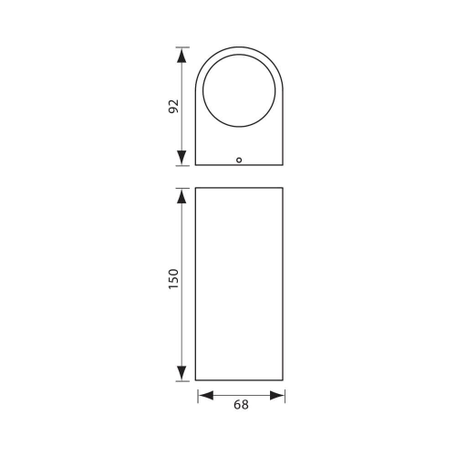 Aplica LED Porto 2xGU10 negru, Vivalux