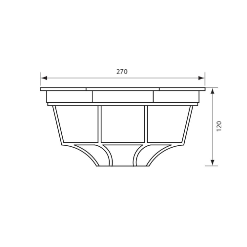 Aplica LED Berlin E27 bronz antic, Vivalux