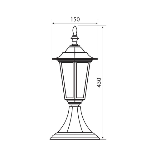 Lampa de gradina Maribor SS E27 bronz antic, Vivalux