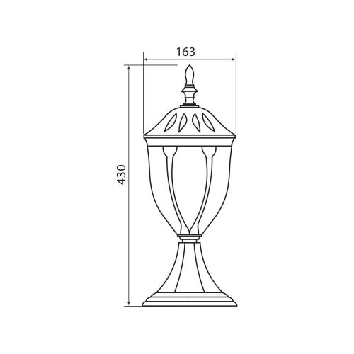 Lampa de gradina Tosca SS E27 bronz antic, Vivalux
