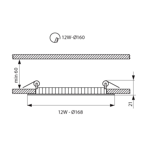 Panou LED Este 12W 4000k alb, Vivalux