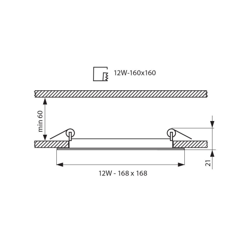 Panou LED Grid 12W 4000k alb, Vivalux