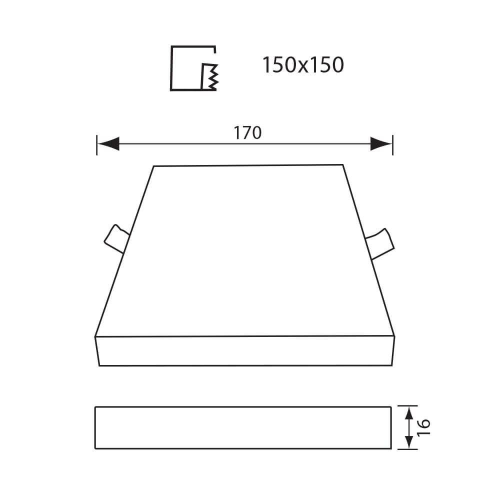Panou LED Quadra 24W 4000k, Vivalux