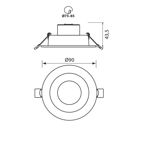 Spot LED Raya 5W 3000K, Vivalux