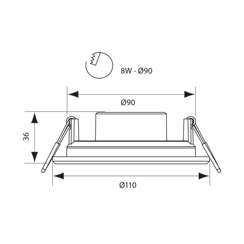 Spot LED Punto 9W 3000K, Vivalux