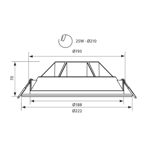 Spot LED Top 25W 4000K, Vivalux