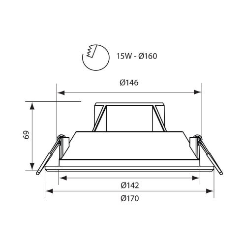 Spot LED Top 15W 3000K, Vivalux