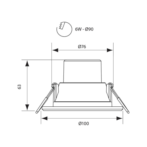 Spot LED Top 6W 3000K gri, Vivalux