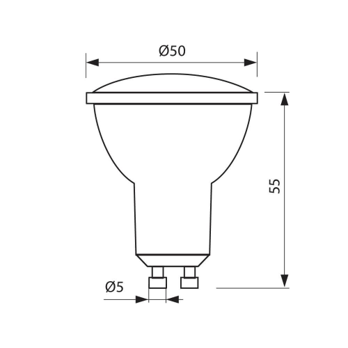 Bec LED Xard 5W GU10 3000K, Vivalux
