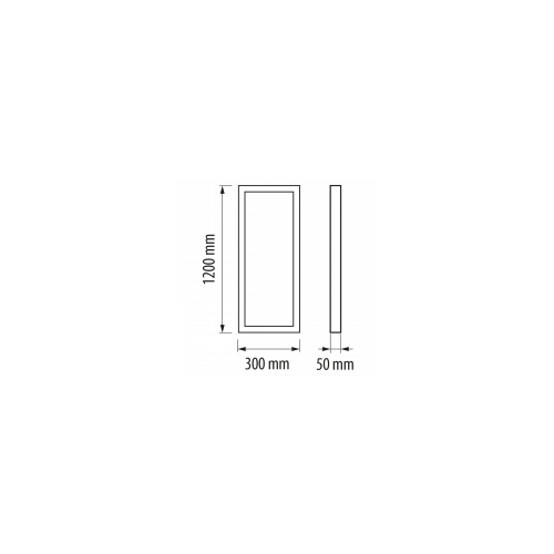 Rama metalica pentru montaj aparent panou LED 1200x300, Vivalux