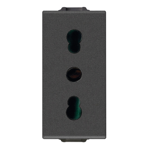 Priza Neve Up carbon mat 2P+E 16A, Vimar