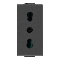Priza Neve Up carbon mat 2P+E 16A, Vimar