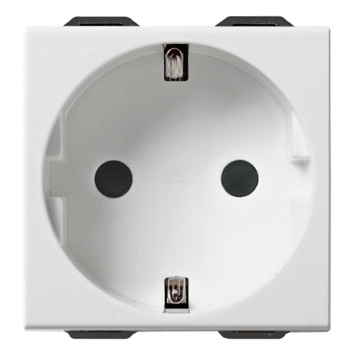 Priza schuko Neve Up alb 2P+E 16A, Vimar
