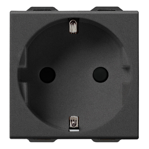 Priza schuko Neve Up carbon mat 2P+E 16A, Vimar