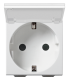 Priza schuko cu capac Neve Up alb 2P+E 16A, Vimar