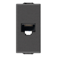 Priza RJ45 cat5e UTP Neve Up carbon mat, Vimar