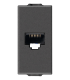 Priza RJ45 cat5e UTP Neve Up carbon mat, Vimar