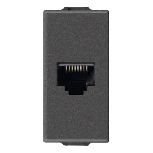 Priza RJ45 cat6 FTP Neve Up carbon mat, Vimar