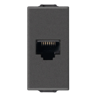 Priza RJ45 cat6 FTP Neve Up carbon mat, Vimar