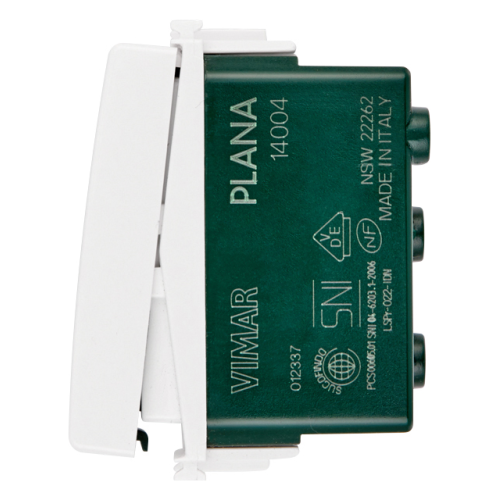 Intrerupator cap scara Plana alb 1M 10A, Vimar