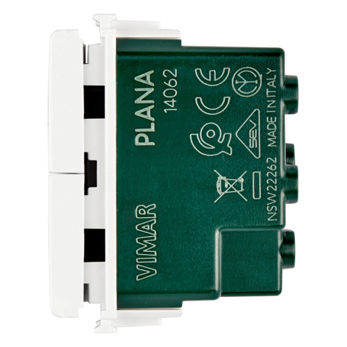 Intrerupator cu revenire Plana alb 1M 2P 10A, Vimar