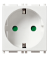Priza schuko Plana alb 2M 16A, Vimar