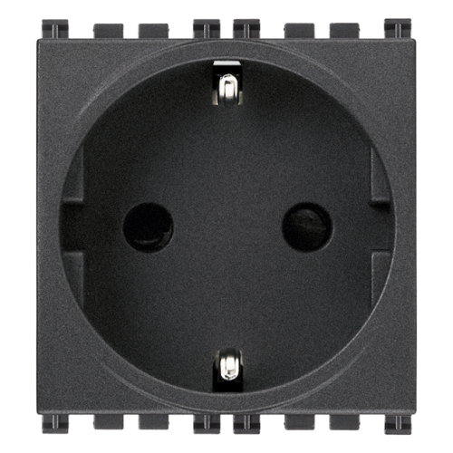 Priza schuko Arke gri antracit 2M 16A, Vimar