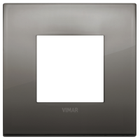 Rama Arke 2M metal negru crom, Vimar