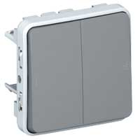 Buton dublu etans Plexo 10A IP55, Legrand