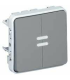 Buton iluminat dublu Plexo 10A IP55, Legrand