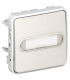 Buton iluminat cu suport eticheta Plexo 10A IP55 alb, Legrand