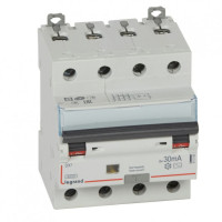 Siguranta Diferentiala 4P, 10A/30mA, C, 6kA, Tip AC, 4M, Legrand