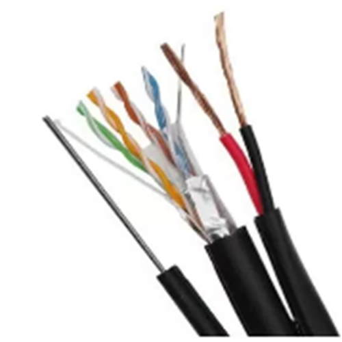 Cablu FTP SIAMEZ Cat.5e cupru + 2x0.75 + sufa Q5+