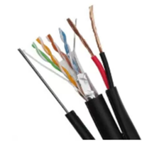 Cablu FTP SIAMEZ Cat.5e cupru + 2x0.75 + sufa Q5+