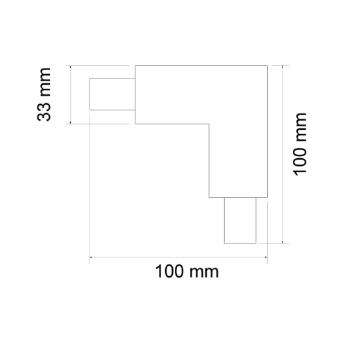 Conector de tip L pentru sina proiector LED 4 pini, UltraLux