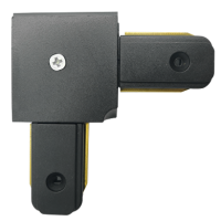 Conector de colt sina 2 pini negru, UltraLux