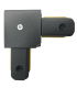Conector de colt sina 2 pini negru, UltraLux