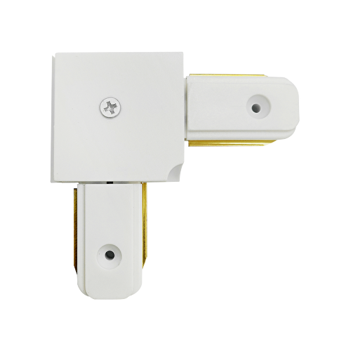 Conector de colt sina 2 pini alb, UltraLux