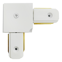 Conector de colt sina 2 pini alb, UltraLux